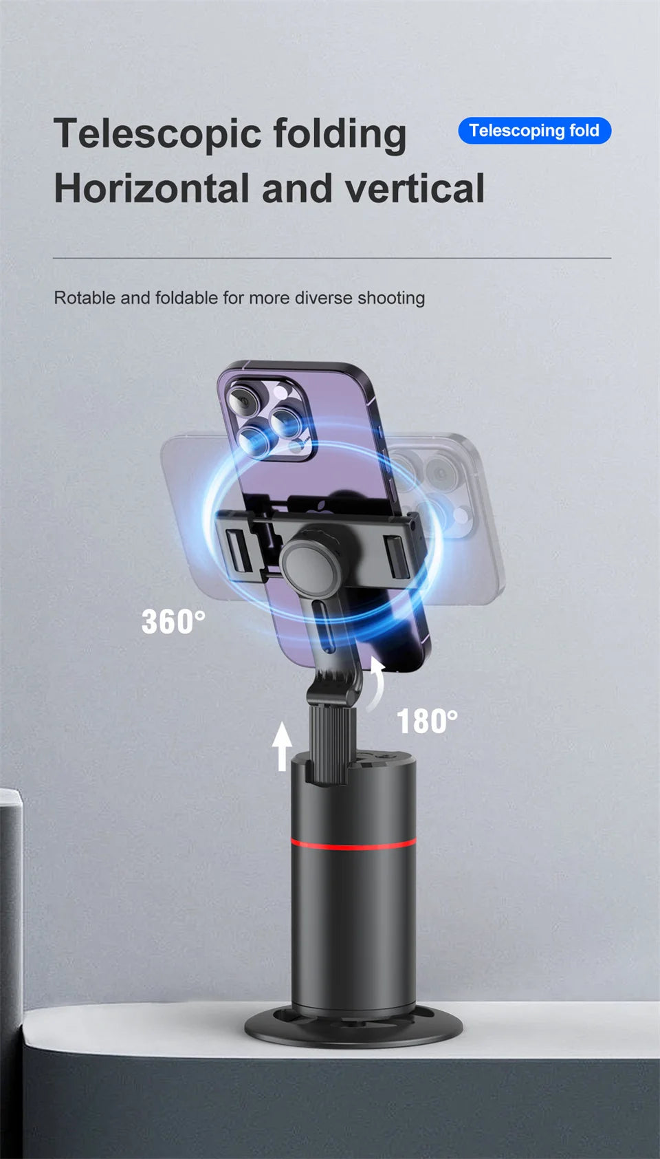 Roreta NEW Axis 360 Rotation Gimbal Stabilizer Selfie Stick Foldable With Bluetooth Shutter Monopod For Smartphone IOS Android