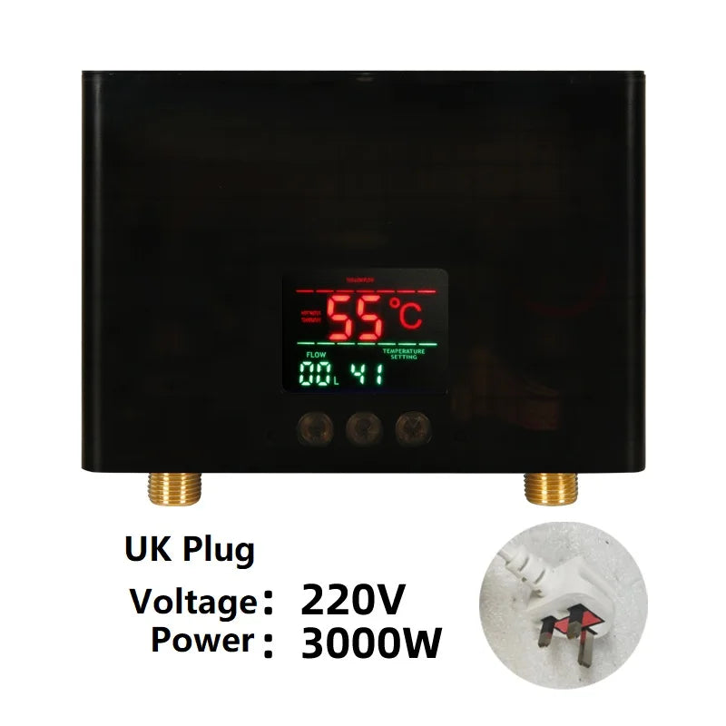 110-220AC Instant ElectricTankless Water Heater Hot Instantaneous Water Heater System for Kitchen Bathroom with remote control