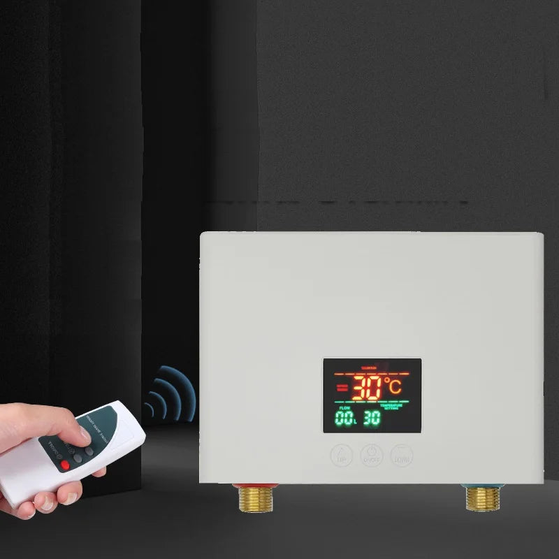 110-220AC Instant ElectricTankless Water Heater Hot Instantaneous Water Heater System for Kitchen Bathroom with remote control