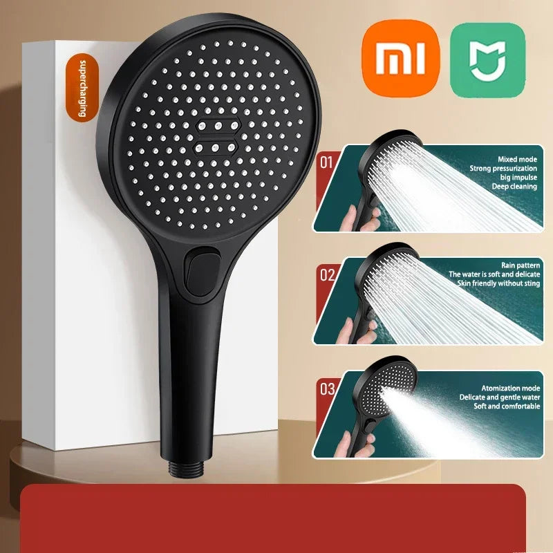 Xiaomi MIJIA High Pressure Shower Head 13cm Panel 3 Modes Water Saving Spray Nozzle Massage Rainfall Shower Bathroom Accessories