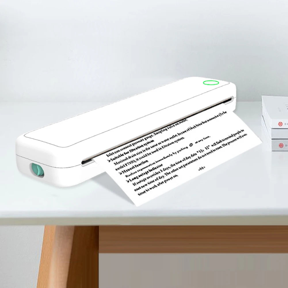 A4 Portable Thermal Printer Inkless Bluetooth-Compatible Min Portable A4 Label Maker with Printing Paper Document Printing Maker