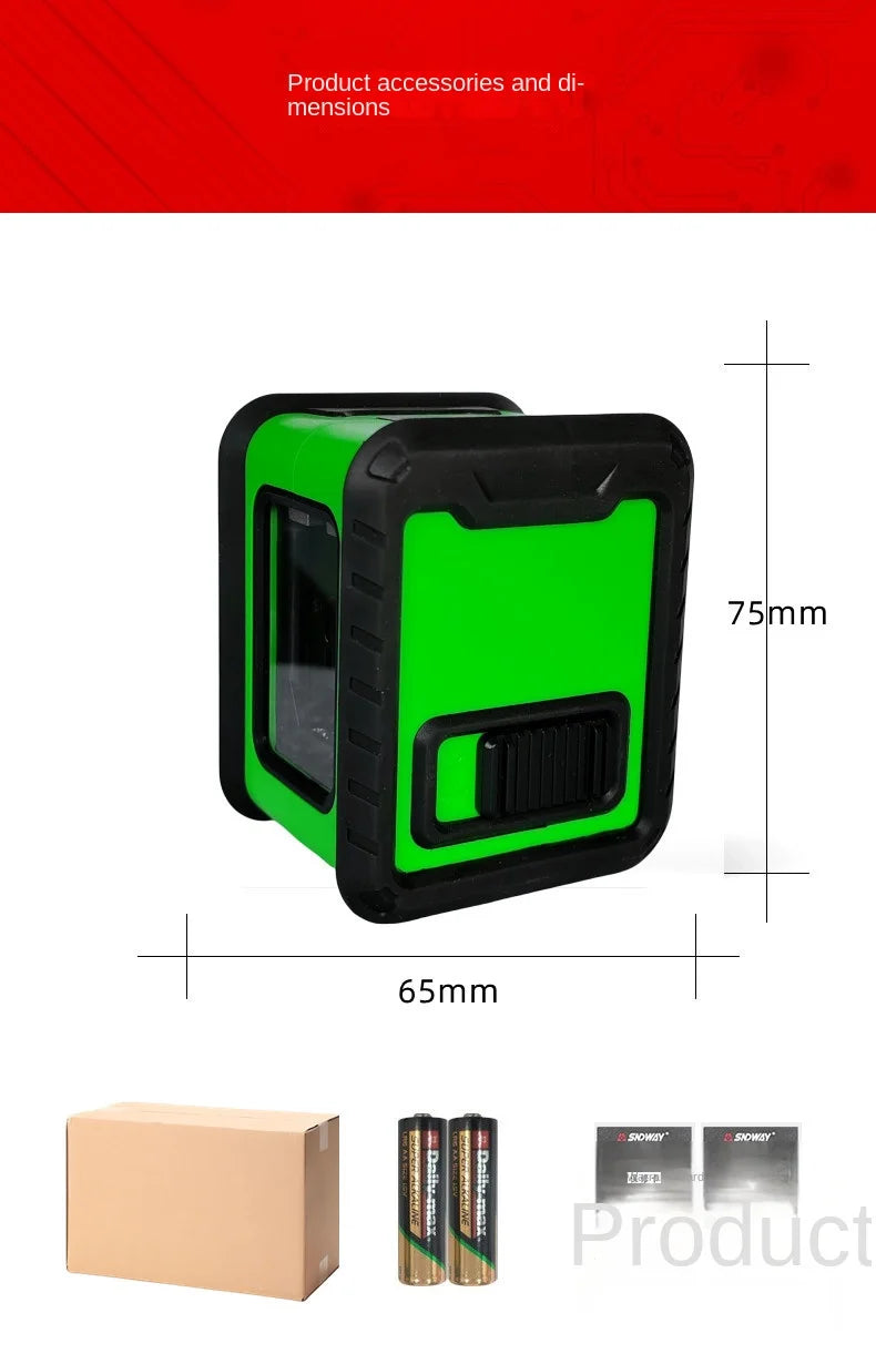 Professional Mini Laser Level Tool 2 Lines Green Laser Self-leveling Leveling Horizontal Vertical Cross Laser Levers Machine
