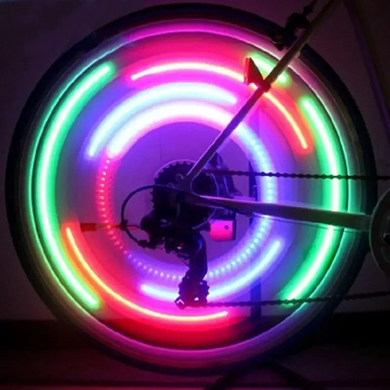 Waterproof Bicycle Wheel Spoke Light - 3 Modes for Safety and Visibility - Easy Installation - Ideal for Mountain and Road Bikes