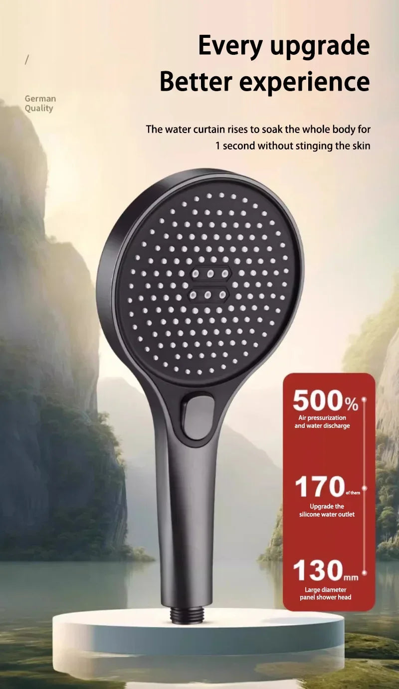 Xiaomi MIJIA High Pressure Shower Head 13cm Panel 3 Modes Water Saving Spray Nozzle Massage Rainfall Shower Bathroom Accessories