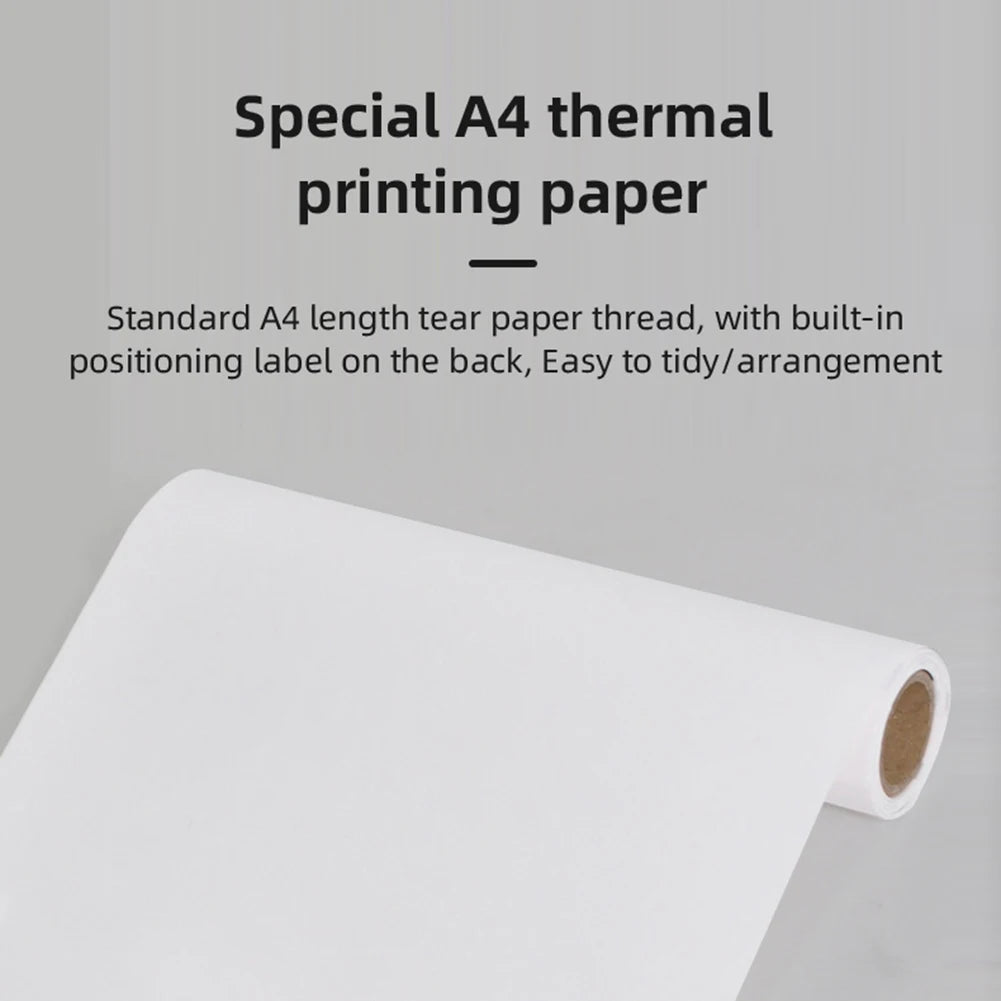 A4 Portable Thermal Printer Inkless Bluetooth-Compatible Min Portable A4 Label Maker with Printing Paper Document Printing Maker