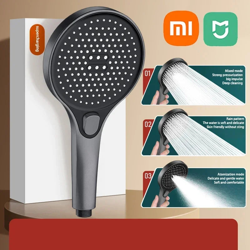 Xiaomi MIJIA High Pressure Shower Head 13cm Panel 3 Modes Water Saving Spray Nozzle Massage Rainfall Shower Bathroom Accessories