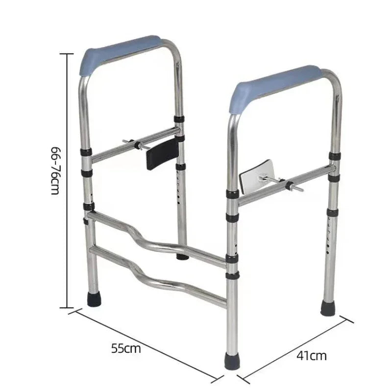 Non Slip Bathroom Armrest Easy To Install Toilet Chair Stainless Steel Lavatory Support Frame Foldable Safety Shower Seat