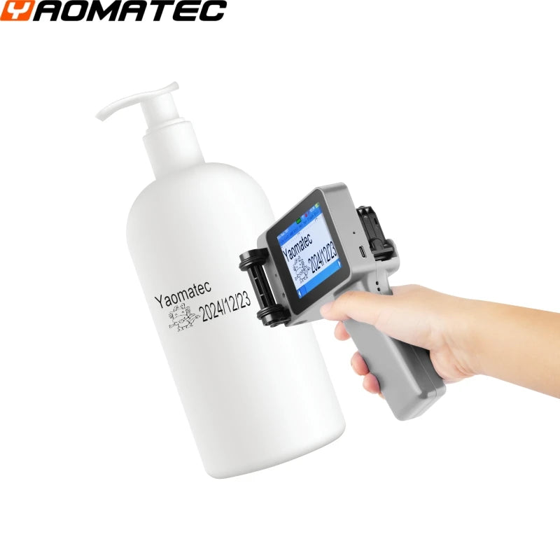 with ink: X1760 12.7MM TIJ Expiry Date Marking machine date coding machine printing gun Portable Handheld Thermal Inkjet Printer