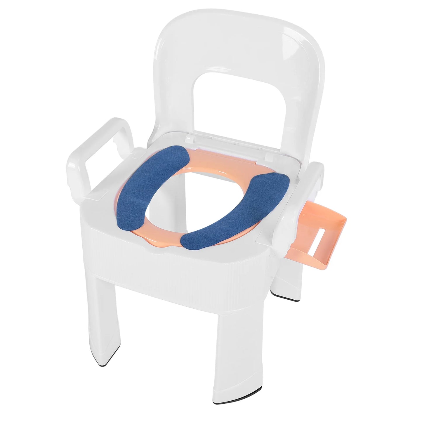 Commode Chair Commode Shower Chair Detachable Folding Non Slip Strong Load Bearing Toilet Safety Chair for Bathroom Squat Toilet