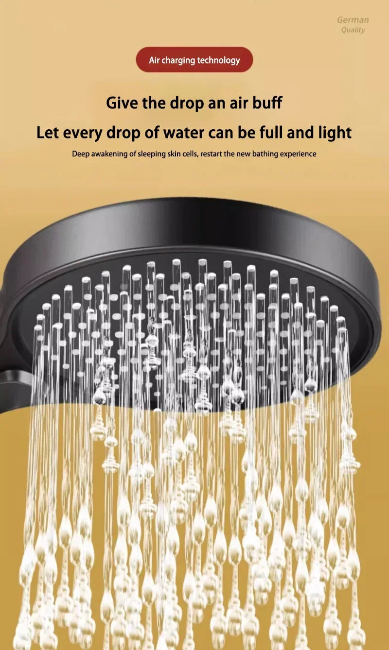 Xiaomi MIJIA High Pressure Shower Head 13cm Panel 3 Modes Water Saving Spray Nozzle Massage Rainfall Shower Bathroom Accessories