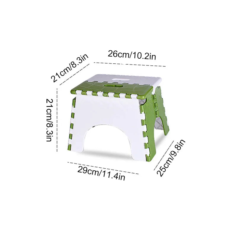 1PC Plastic Folding Stool With Handle Portable Thickened Household Space-saving Stool Outdoor Travel Camping Fishing Bench