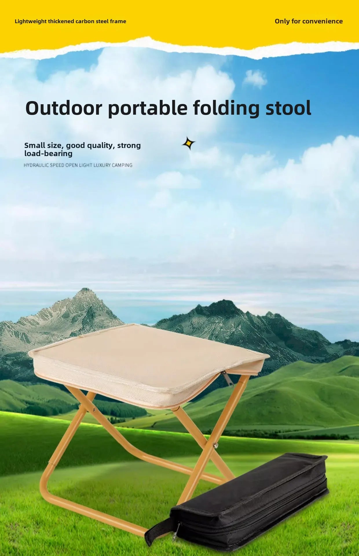 Outdoor Portable Folding Stool Lightweight and Convenient Folding Stool Camping Travel Fishing Portable Stool