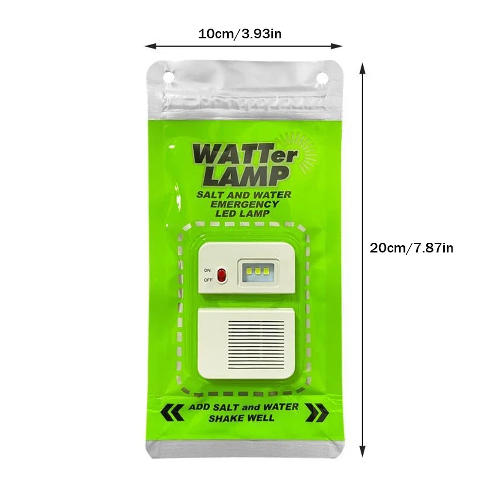 LED Salt Water Emergency Lamp Camping Energy Saving Lamp Waterproof Portable Night Fishing Lamp Travel Supplies for Car Outdoor