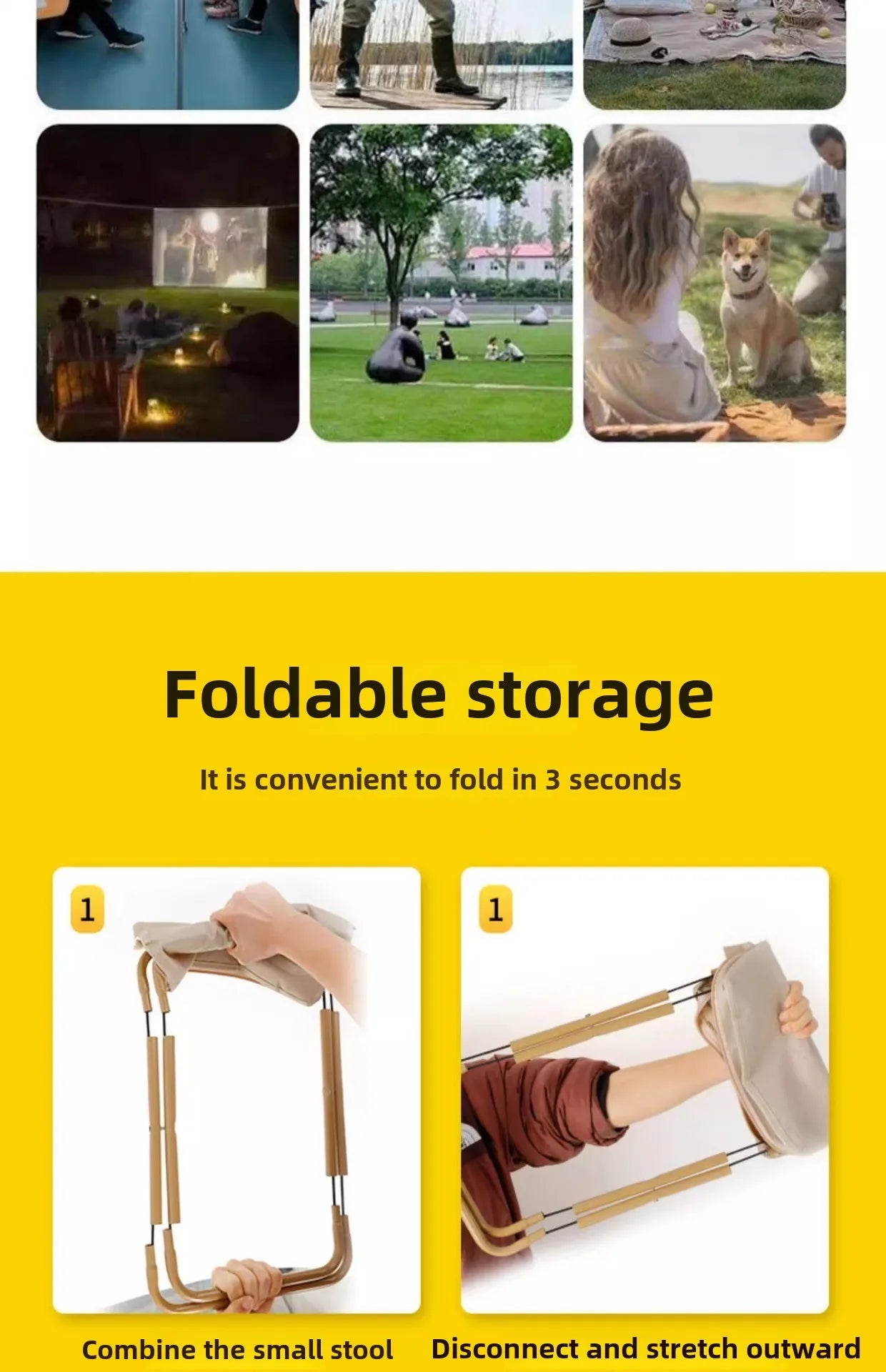 Outdoor Portable Folding Stool Lightweight and Convenient Folding Stool Camping Travel Fishing Portable Stool