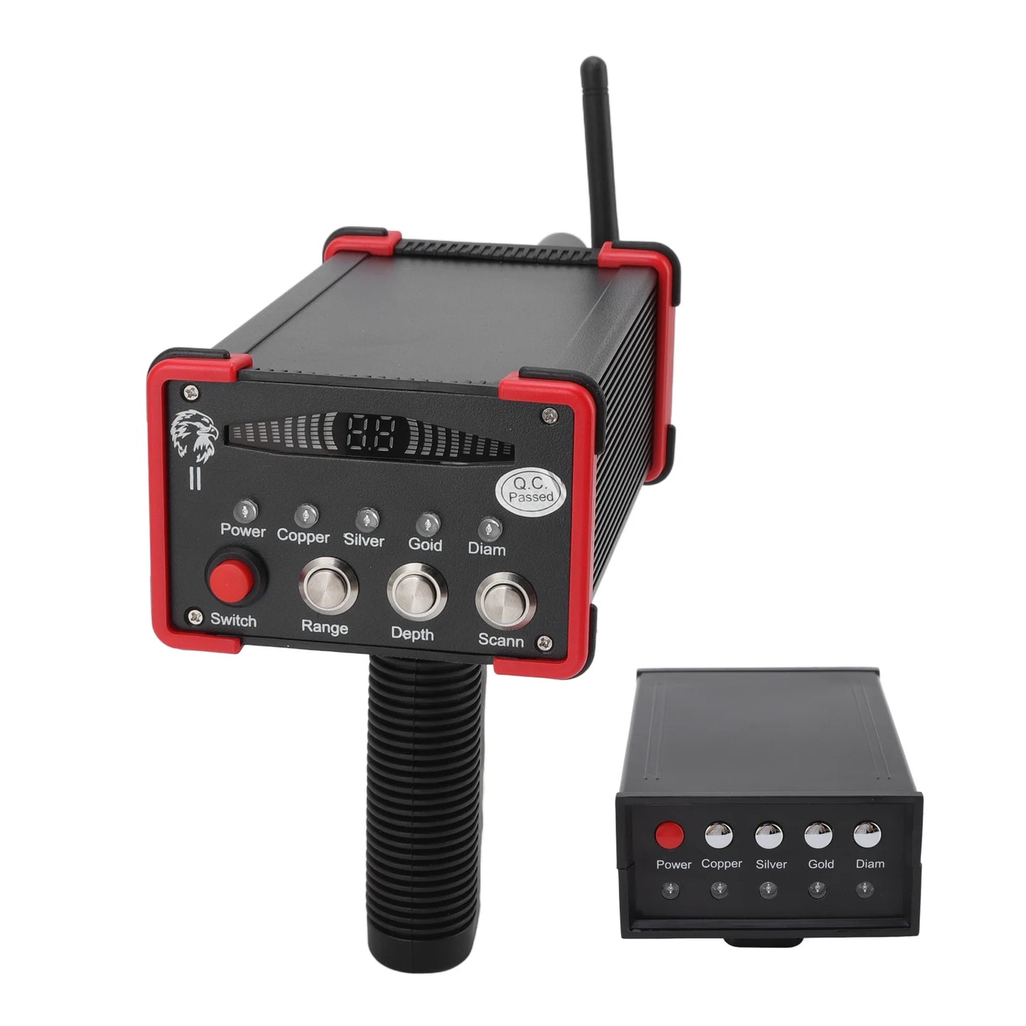 1000 Meters Range Metal Locator Underground 15m Depth Red Metal Detection Finder for Treasures Underground Metal Locator