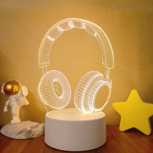 3D Light Colorful Touch Remote Control LED Visual Light 3D Small Table Lamp Aimak Store