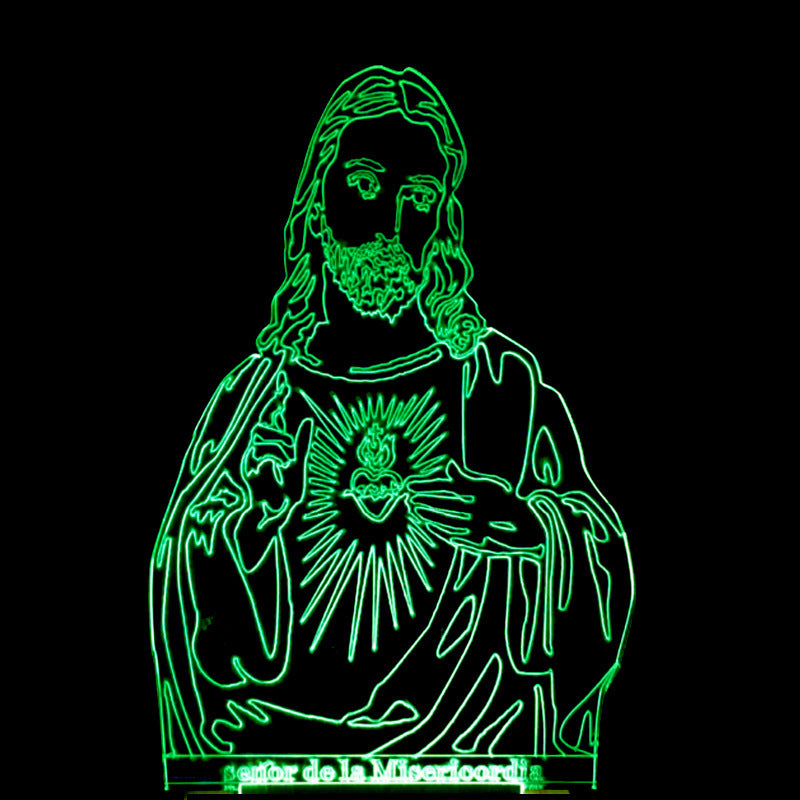 Jesus 3D colorful touch lamp Aimak Store