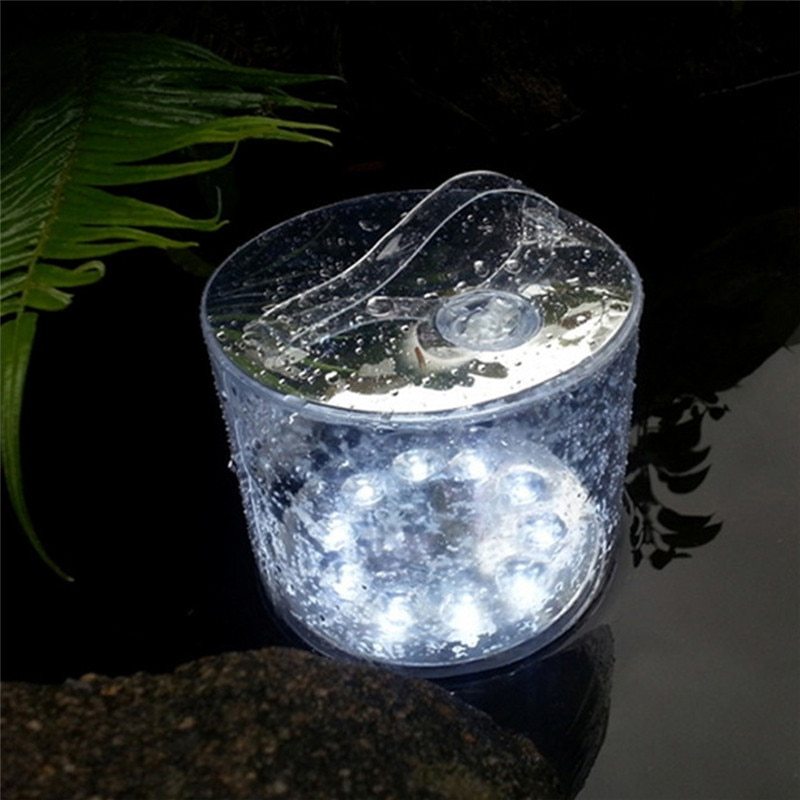 Inflatable Solar Light LED Solar Powered Foldable Light Outdoor Garden Yard Emergency Solar Road Lamp Aimak Store