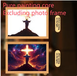 Jesus LED Light Painting Home Decoration Light Painting Photo Frame Led Night Light Room Decor Christmas Gifts Moon Lamp Aimak Store