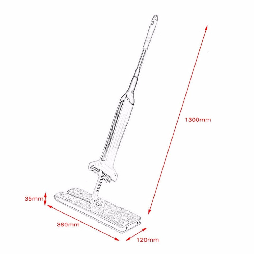 Self-Wringing Double Sided Flat Mop Telescopic Comfortable Handle Mop Floor Cleaning Tool For Living Room Kitchen Aimak Store