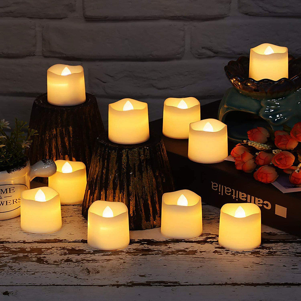 LED Candle Light Warm White Flashing Timed Flameless Candle Aimak Store