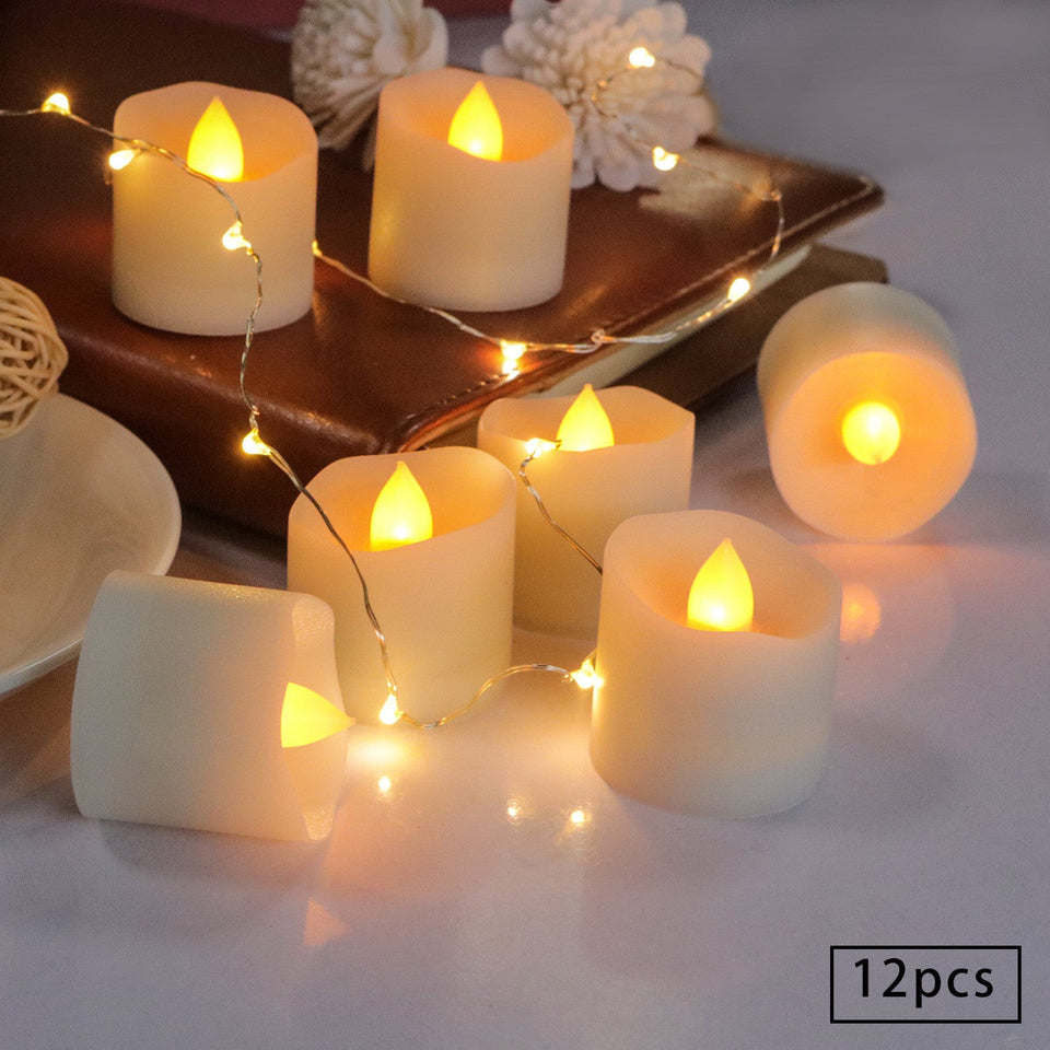 LED Candle Light Warm White Flashing Timed Flameless Candle Aimak Store