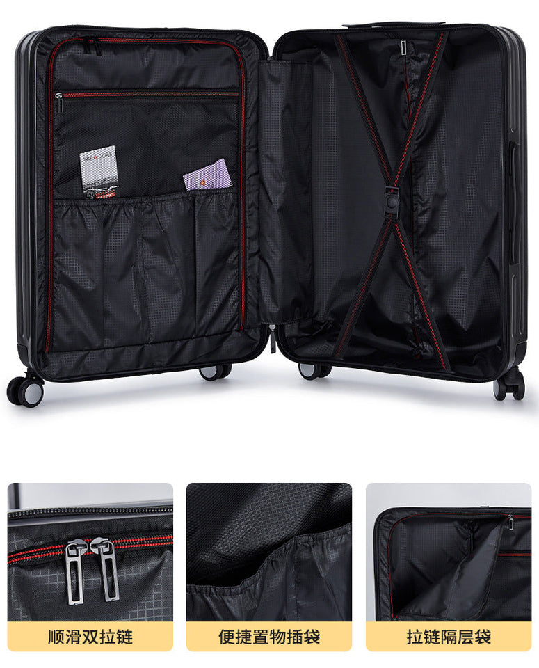 KLQDZMS Japanese Luggage Female Horizontal Bar Luggage Student Mute Universal Wheel Suitcase Strong And Durable Boarding Case Aimak Store