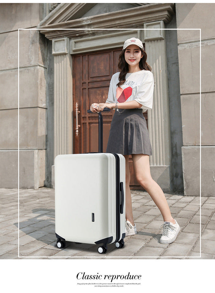 KLQDZMS Japanese Luggage Female Horizontal Bar Luggage Student Mute Universal Wheel Suitcase Strong And Durable Boarding Case Aimak Store