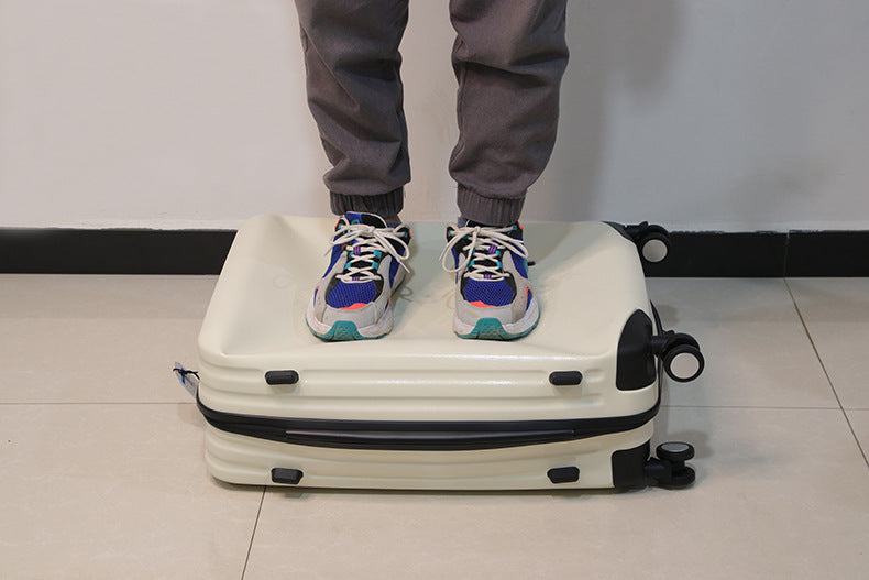 KLQDZMS Japanese Luggage Female Horizontal Bar Luggage Student Mute Universal Wheel Suitcase Strong And Durable Boarding Case Aimak Store