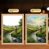 Jesus LED Light Painting Home Decoration Light Painting Photo Frame Led Night Light Room Decor Christmas Gifts Moon Lamp Aimak Store