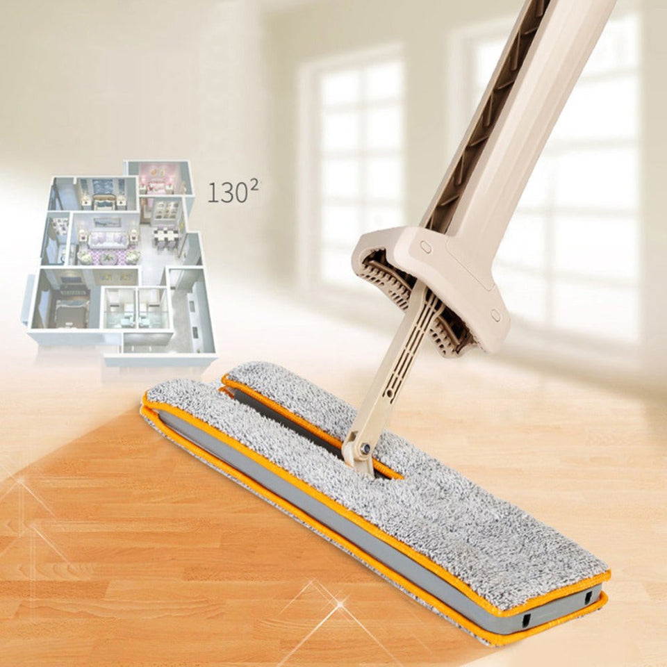 Self-Wringing Double Sided Flat Mop Telescopic Comfortable Handle Mop Floor Cleaning Tool For Living Room Kitchen Aimak Store