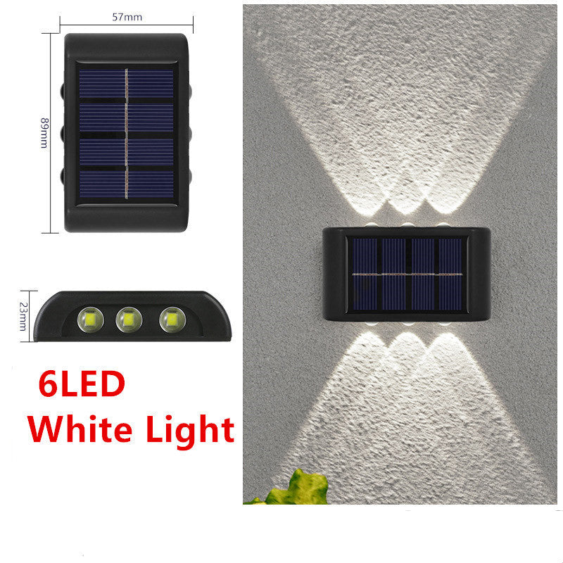 Solar Outdoor Garden Light Up And Down Glowing Atmosphere Wall Lamp Courtyard Street Landscape Garden Decorative Light Aimak Store