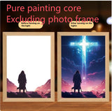 Jesus LED Light Painting Home Decoration Light Painting Photo Frame Led Night Light Room Decor Christmas Gifts Moon Lamp Aimak Store
