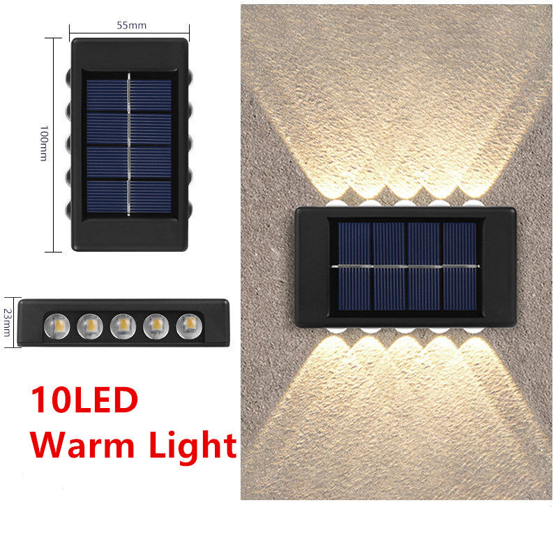 Solar Outdoor Garden Light Up And Down Glowing Atmosphere Wall Lamp Courtyard Street Landscape Garden Decorative Light Aimak Store