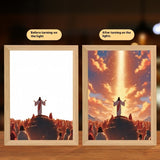 Jesus LED Light Painting Home Decoration Light Painting Photo Frame Led Night Light Room Decor Christmas Gifts Moon Lamp Aimak Store
