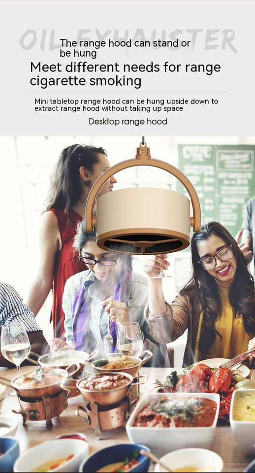 Household Small Desktop Range Hood Mini Portable Desktop Large Wind Power Aimak Store