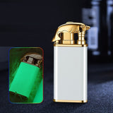 Creative Blue Flame Lighter Dolphin Dragon Tiger Double Fire Metal Winproof Lighter Inflatable Lighter Aimak Store