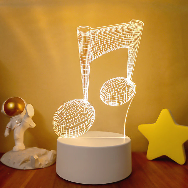 3D Light Colorful Touch Remote Control LED Visual Light 3D Small Table Lamp Aimak Store