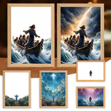 Jesus LED Light Painting Home Decoration Light Painting Photo Frame Led Night Light Room Decor Christmas Gifts Moon Lamp Aimak Store