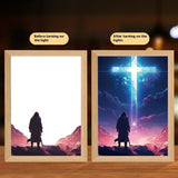Jesus LED Light Painting Home Decoration Light Painting Photo Frame Led Night Light Room Decor Christmas Gifts Moon Lamp Aimak Store