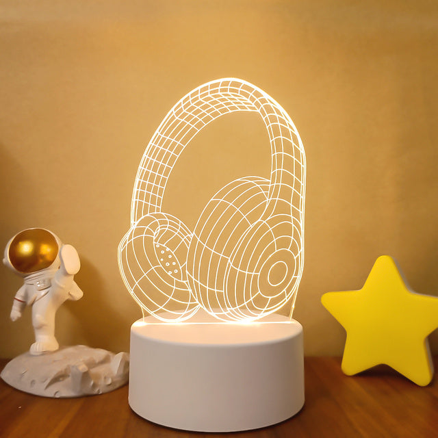 3D Light Colorful Touch Remote Control LED Visual Light 3D Small Table Lamp Aimak Store
