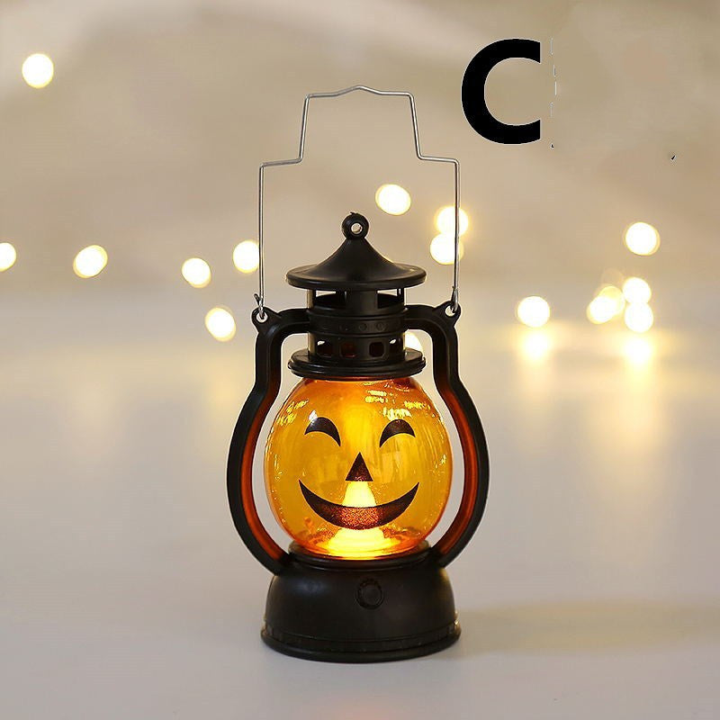 Halloween Oil Lamp Portable Pumpkin Lantern Skull Decoration Aimak Store