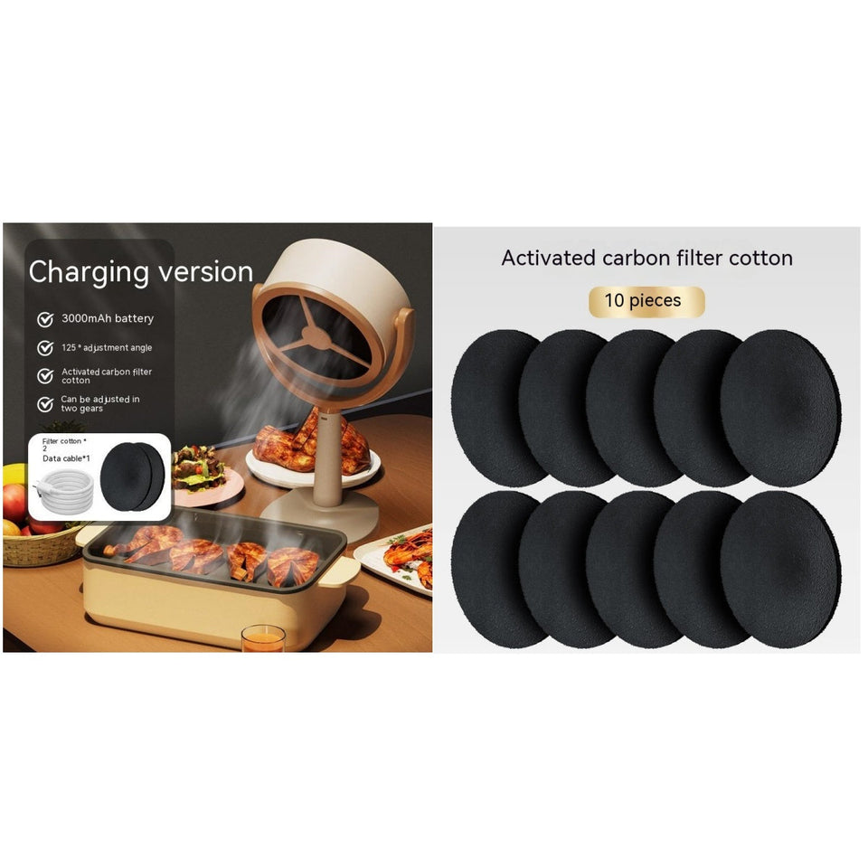 Household Small Desktop Range Hood Mini Portable Desktop Large Wind Power Aimak Store