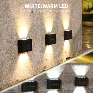 Solar Outdoor Garden Light Up And Down Glowing Atmosphere Wall Lamp Courtyard Street Landscape Garden Decorative Light Aimak Store