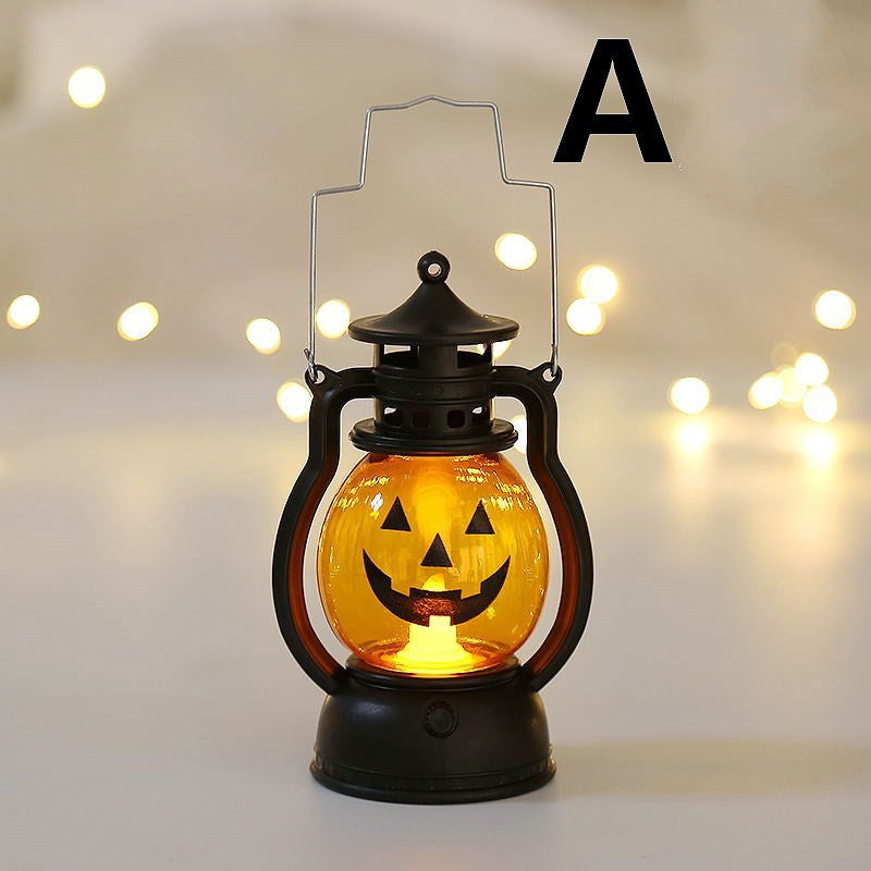 Halloween Oil Lamp Portable Pumpkin Lantern Skull Decoration Aimak Store