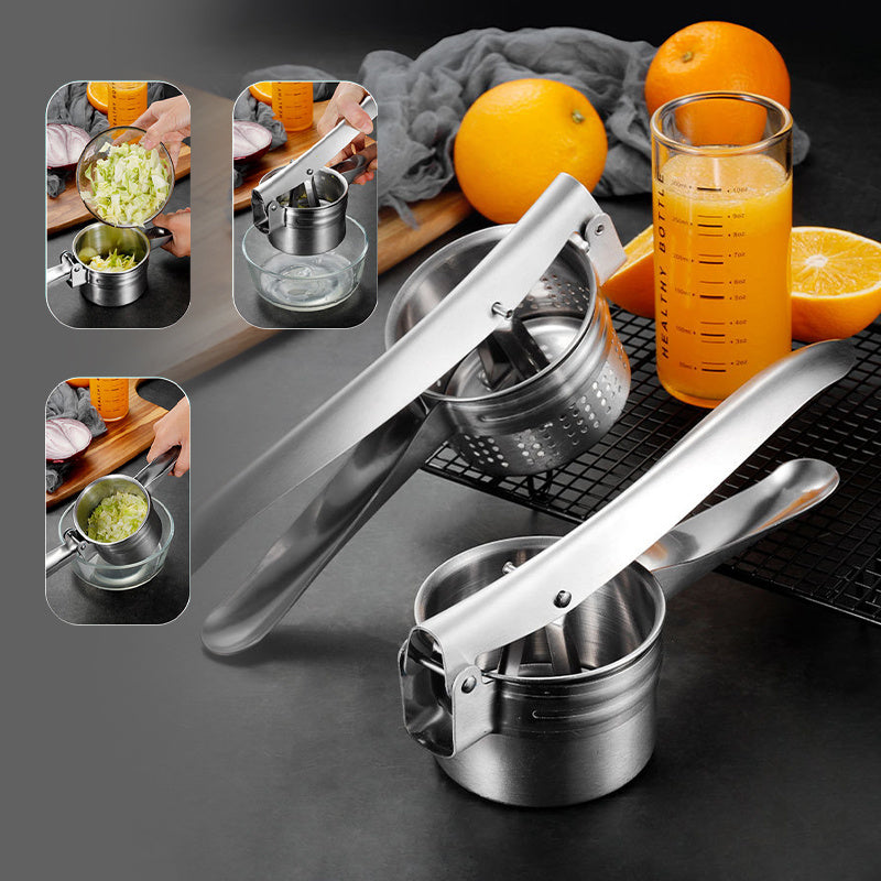 Kitchen Portable Juicer Water Squeezer Stainless Steel Juicer Squeezing Potato Masher Garlic Press Kitchen Supplies Aimak Store
