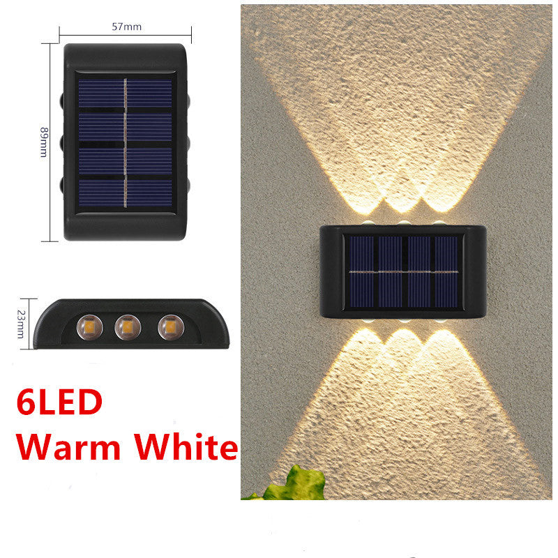 Solar Outdoor Garden Light Up And Down Glowing Atmosphere Wall Lamp Courtyard Street Landscape Garden Decorative Light Aimak Store