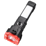 Car Safety Hammer Multifunctional Charging Power Work Light Emergency Fire Self-rescue Breaking Window Self-defense Flashlight Aimak Store