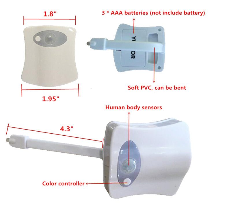 Toilet Induction LED Night Light Aimak Store