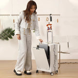 New Front Opening Suitcase Cabin Trolley Case 20/24/26/28 inch Aluminum Frame Large Capacity Luggage usb Charging TSA Lock Aimak Store